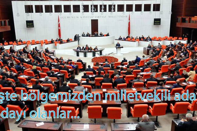 İşte bölgemizden milletvekili aday adayı olanlar...